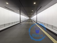 The Walkway to Subway Station under the Hotel