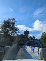 The bridge and entry to the castle grounds