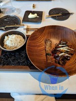 Mushroom Teriyaki with Tsuyahime Rice, Spruce, and Pickles