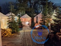 The popup Yurt Village at Canlis in Dec 2020